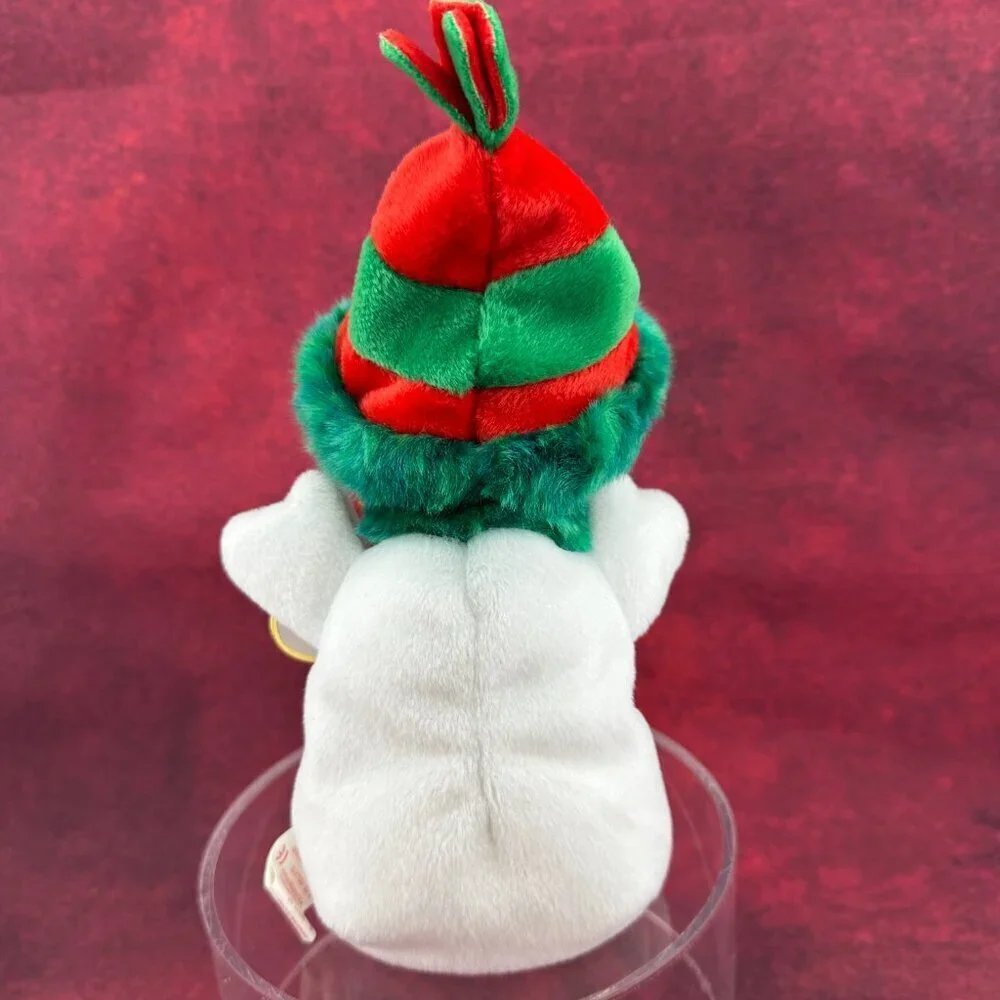 A TY BEANIE BABIES SNOW GIRL 2000 CHRISTMAS HOLYDAY DECOR PLUSH 8